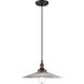 Vintage 1 Light 14 inch Rustic Bronze Pendant Ceiling Light