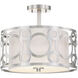 Filigree 2 Light 14.63 inch Brushed Nickel Semi Flush Mount Ceiling Light
