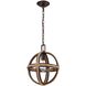 Natural Rope 1 Light 12 inch Oil Rubbed Bronze with Natural Mini Pendant Ceiling Light