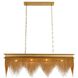 Heiress 6 Light 48 inch Antique Brass Linear Chandelier Ceiling Light
