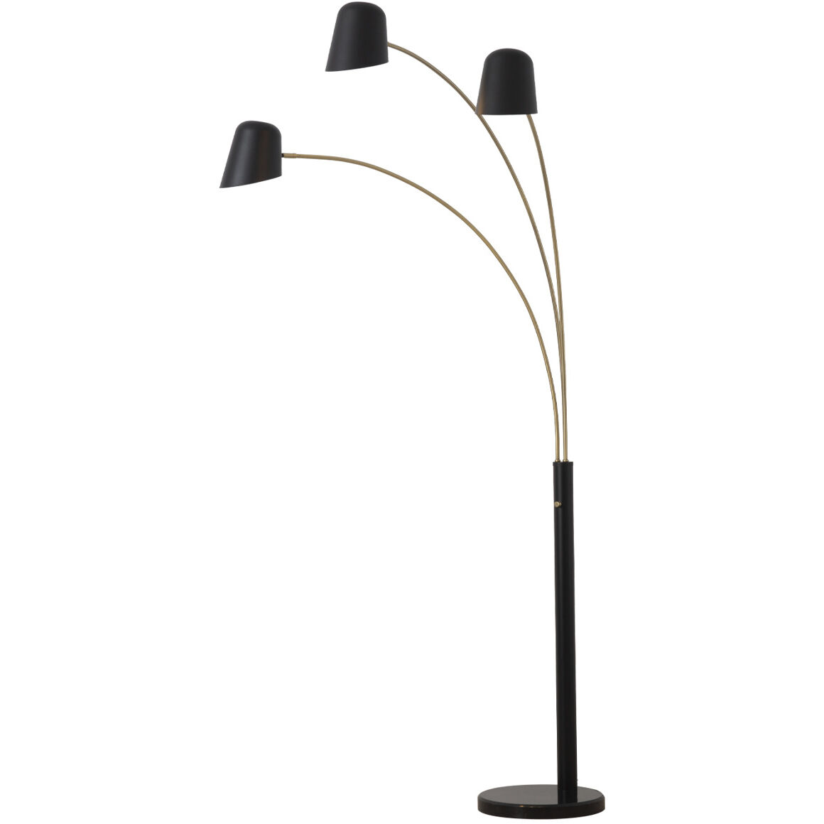Culver 90 inch 60.00 watt Weathered Brass and Black Arc Floor Lamp Portable Light