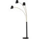 Culver 90 inch 60.00 watt Weathered Brass and Black Arc Floor Lamp Portable Light