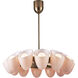 Cocoon 12 Light 36 inch Winter Brass Pendant Chandelier Ceiling Light