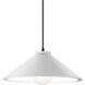 Radiance Collection LED 11.75 inch Gloss White with Matte Black Pendant Ceiling Light
