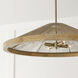 Maya 4 Light 31 inch Matte Brass Pendant Ceiling Light