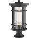 Jordan 1 Light 22.25 inch Black Outdoor Pier Mounted Fixture