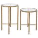 Tetro 22 X 18 inch Brass Nesting Tables
