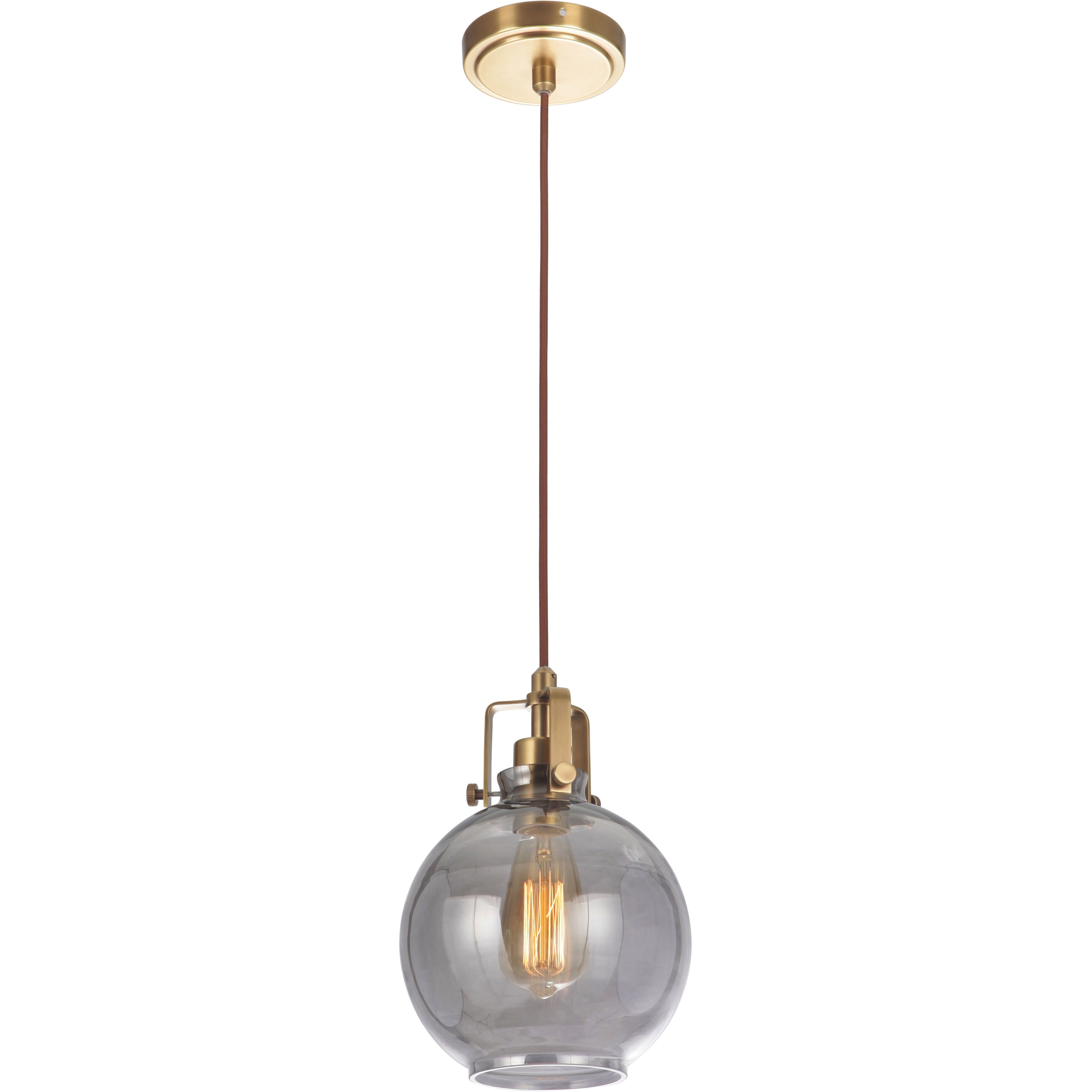 Gallery State House 1 Light 7.75 inch Vintage Brass Mini Pendant Ceiling Light