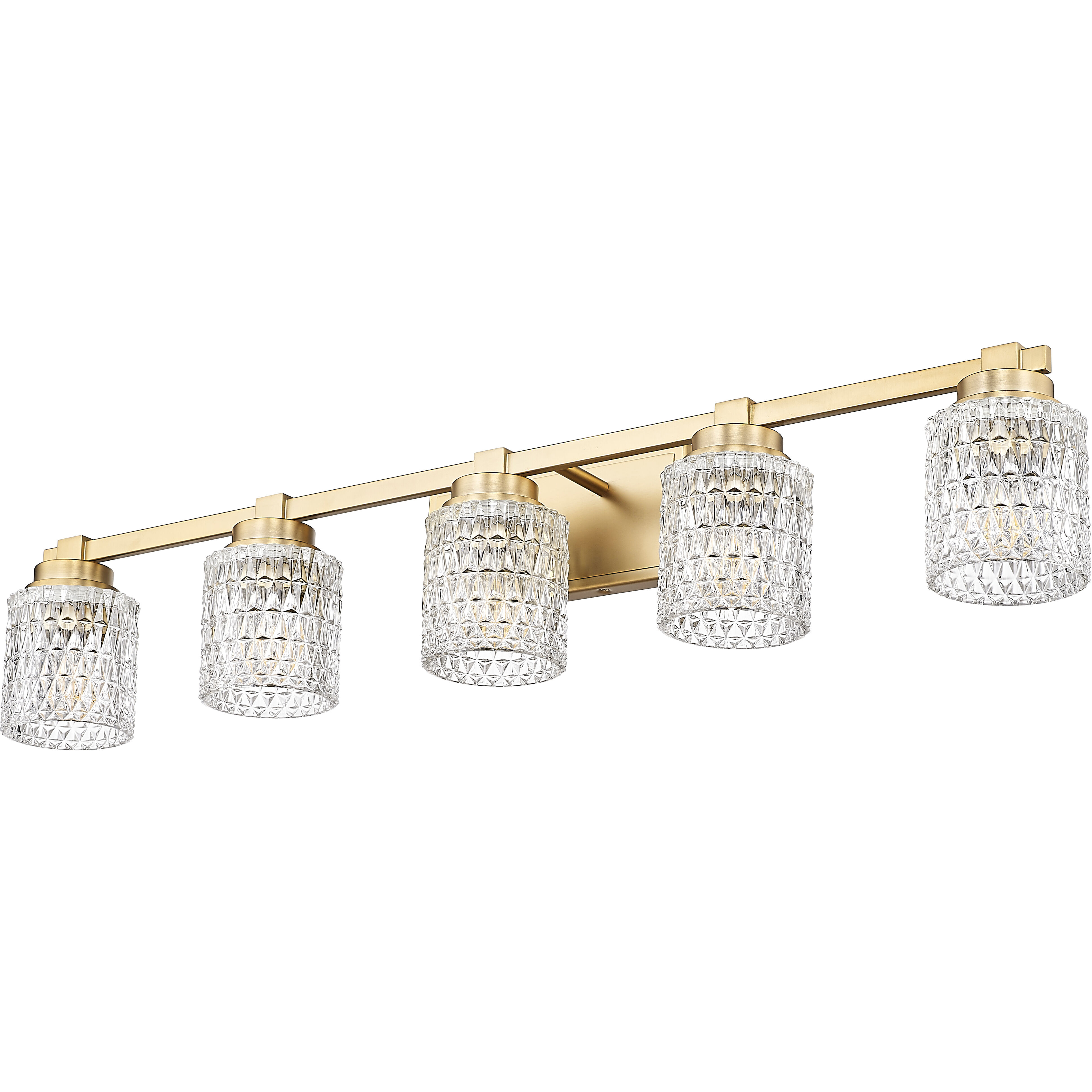 Jacqueline 5 Light 40.25 inch Modern Gold Bathroom Vanity Wall Light