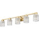 Jacqueline 5 Light 40.25 inch Modern Gold Bathroom Vanity Wall Light