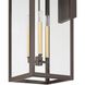 Hillside 3 Light 31 inch Dark Bronze Exterior Wall Sconce