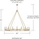 Pearson 20 Light 60 inch Aged Brass Chandelier Ceiling Light