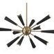 Zodiac 12 Light 34 inch Aged Brass Chandelier Ceiling Light