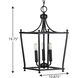 Parkhurst 3 Light 10.88 inch Matte Black Foyer Pendant Ceiling Light