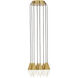 Sean Lavin Turret LED Natural Brass Chandelier Ceiling Light, Integrated LED
