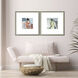 Figurative Blue and Green and White and Yellow Framed Art