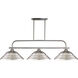 Annora 3 Light 53.5 inch Brushed Nickel Billiard Ceiling Light in Stepped Brushed Nickel, 13.19
