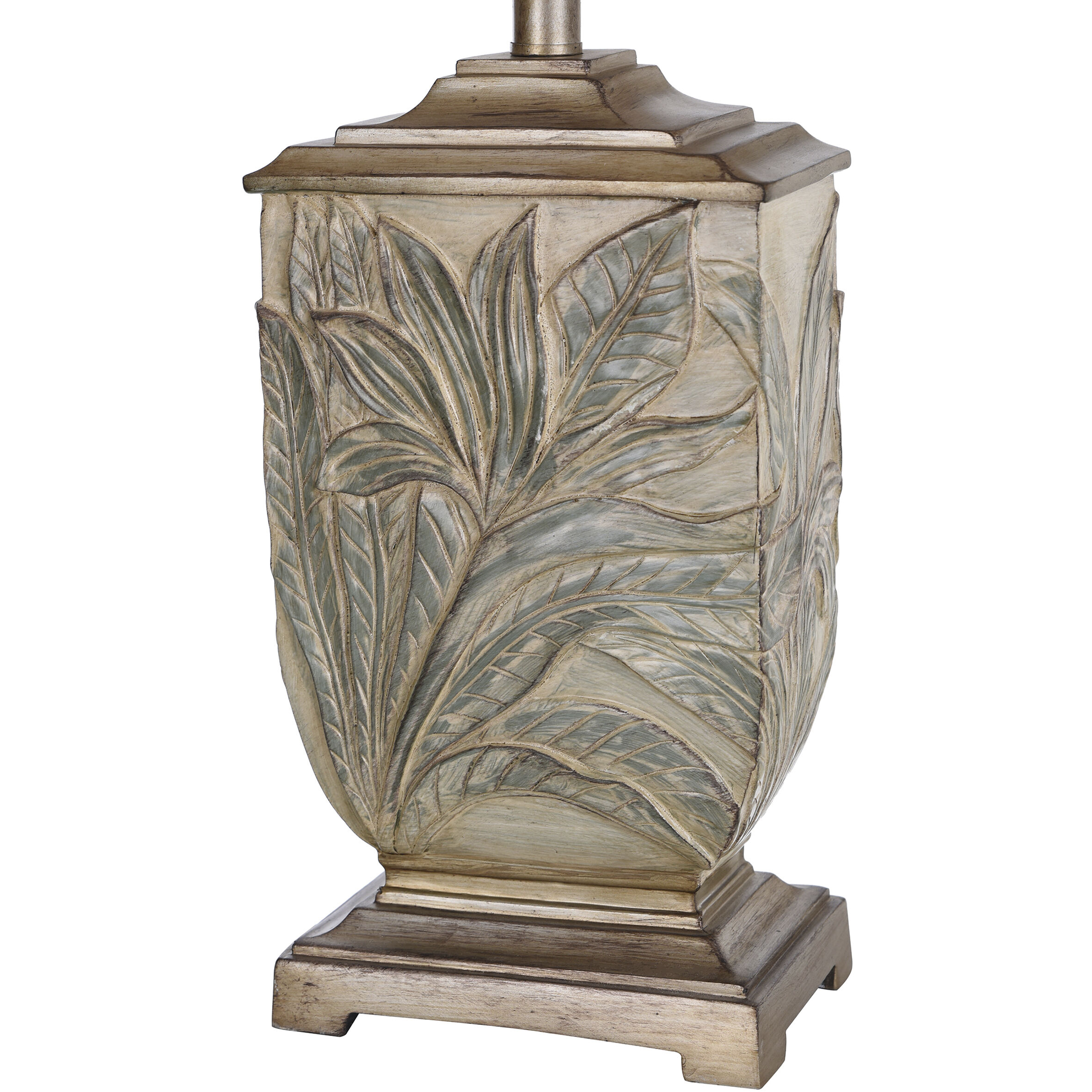 Signature 27.5 inch 100 watt White with Brass Accents Table Lamp Portable Light