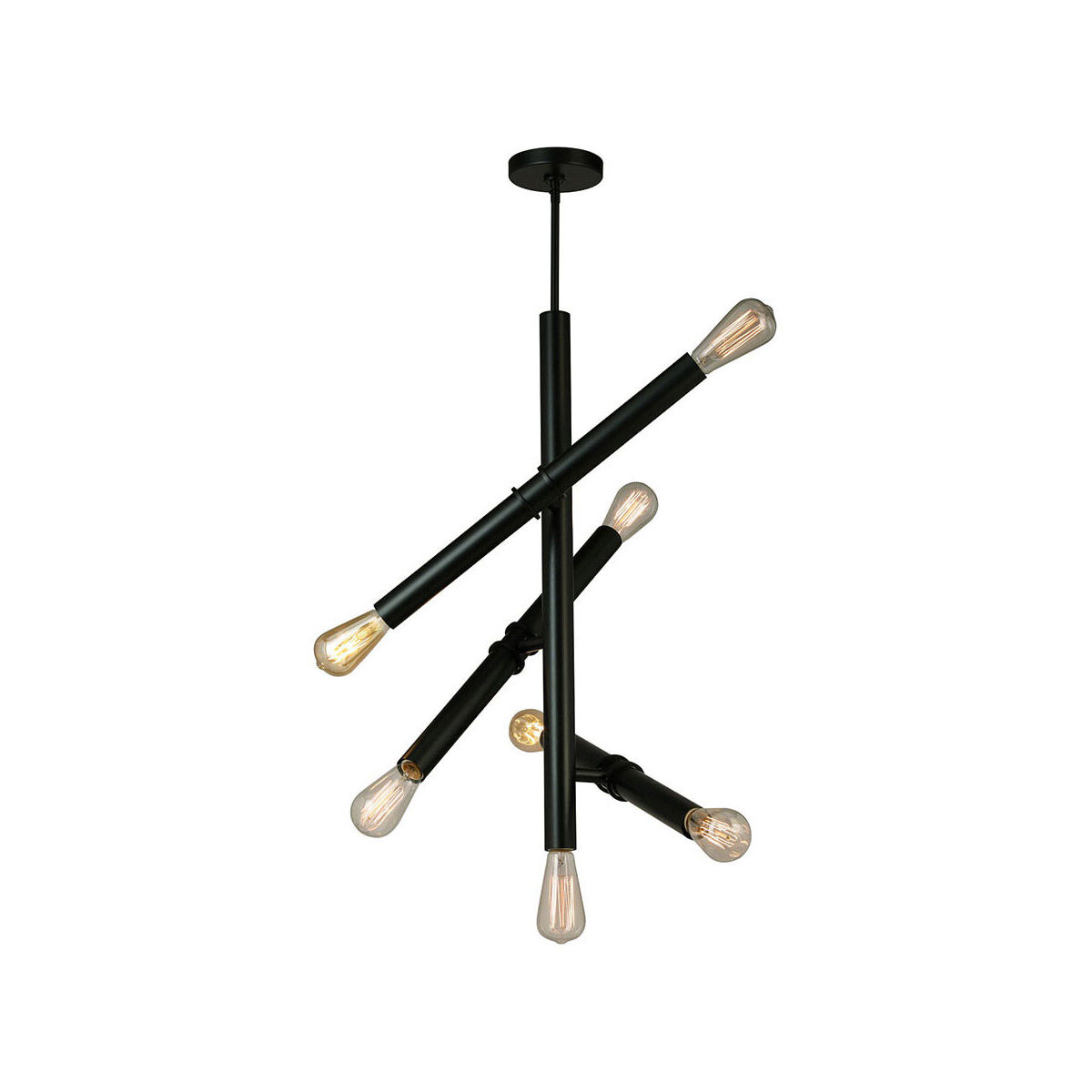 Drucker 7 Light 28.37 inch Black Pendant Ceiling Light