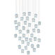 Polpo 36 Light 33 inch Silver Multi-Drop Pendant Ceiling Light