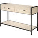 Cassius 48 inch Taupe Shagreen and Black Metal Console Table