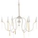 Tracy 6 Light 43 inch Textured White / Vintage Gold Chandelier Ceiling Light