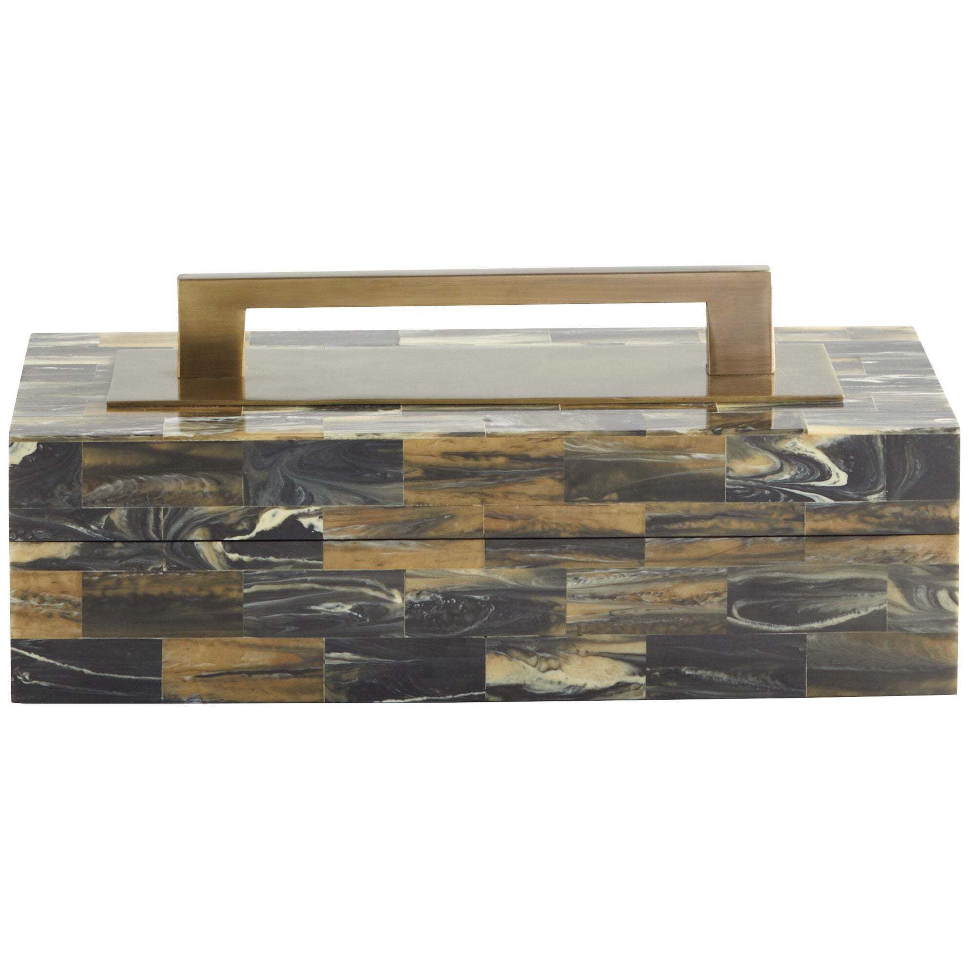 Cairo 14 X 6 inch Antique Brass Box