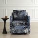 Tisdell White and Gray and Indigo Swivel/Glider Chair