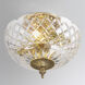 Milton 2 Light 12 inch Olde Brass Semi Flush Ceiling Light
