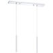 Forest LED 30 inch Chrome Linear Chandelier Ceiling Light in 2, 11, Matte White Steel