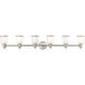 Middlebush 6 Light 55 inch Brushed Nickel Vanity Sconce Wall Light