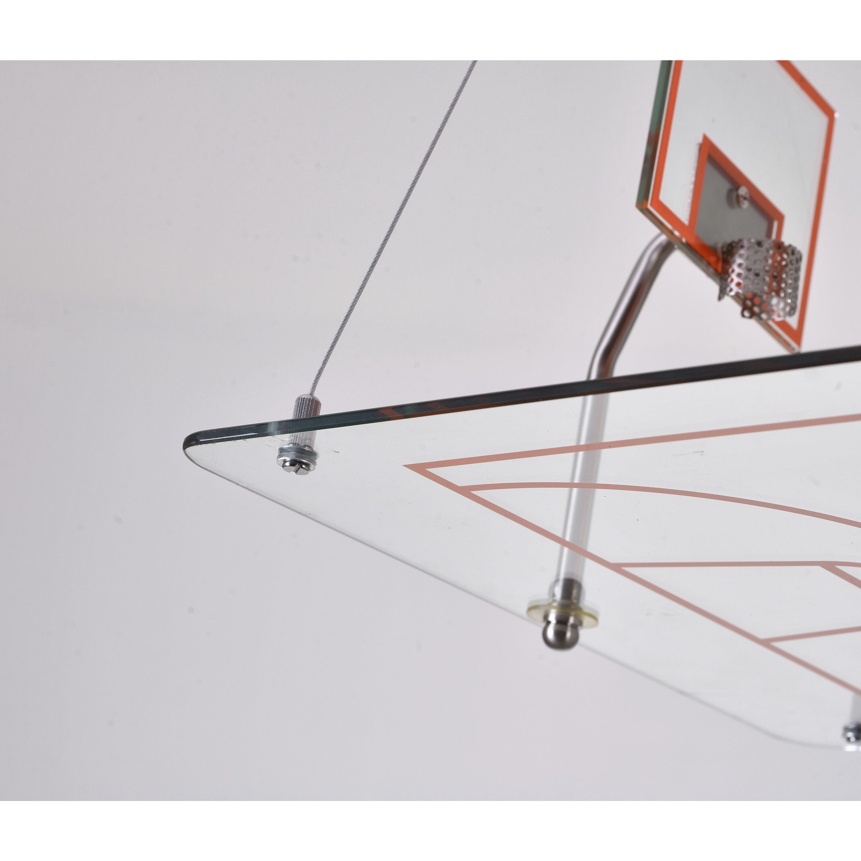 Canada 1 Light 14 inch Orange and Clear Childrens Lighting Ceiling Light, Basketball Court
