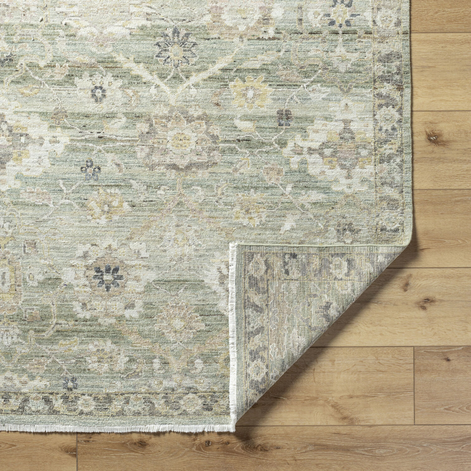Khorasan 120 X 96 inch Ash / Khaki / Sage Handmade Rug in 8 x 10