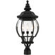 Frontenac 4 Light 27 inch Textured Black Outdoor Post Top Lantern