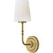 McKenna 1 Light 6.75 inch Lacquered Brass Bath Sconce Wall Light, Medium