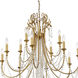 Arcadia 12 Light 32.5 inch Antique Gold Chandelier Ceiling Light