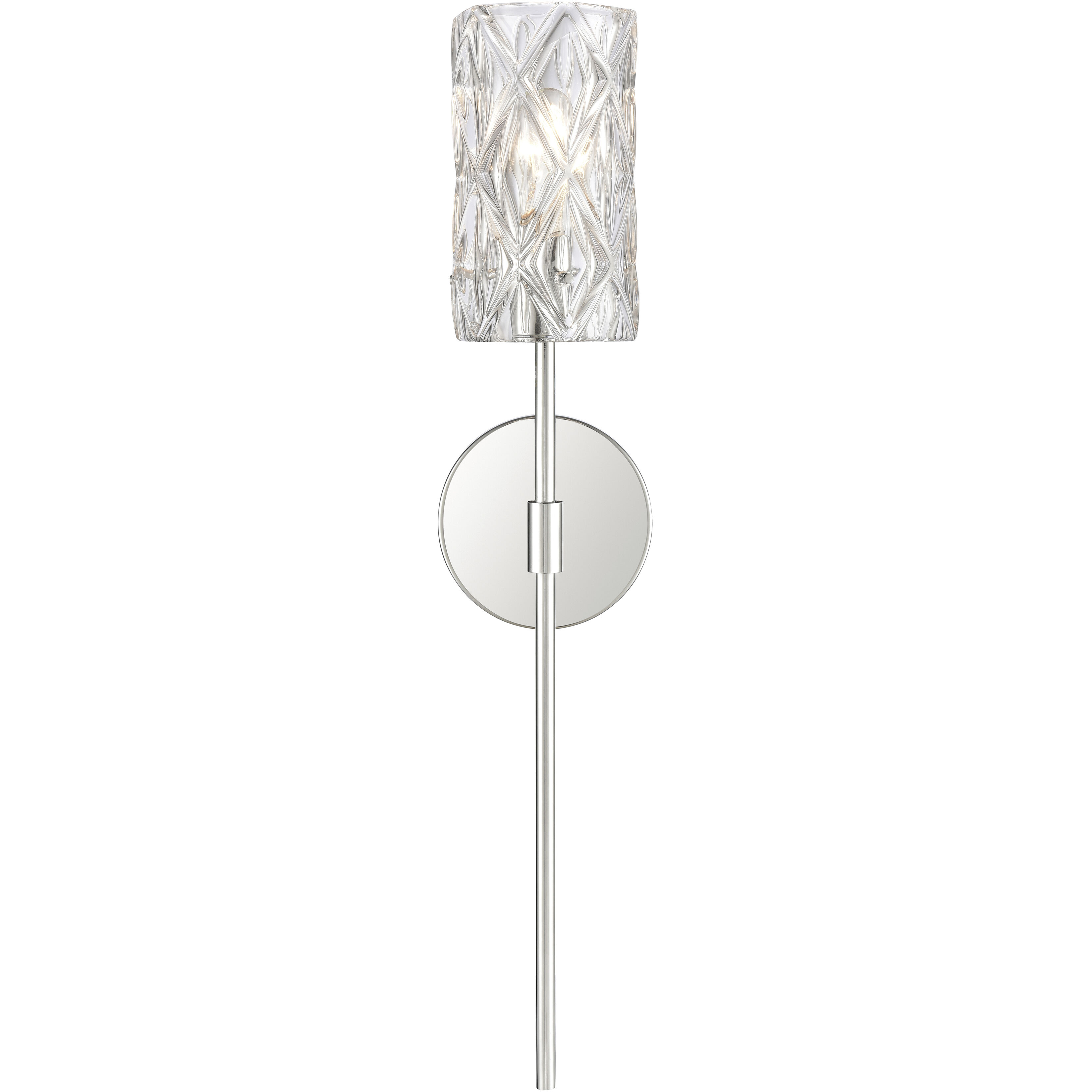 Forma de Crystal 1 Light 5 inch Polished Chrome Sconce Wall Light