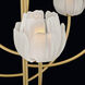 Fantine 6 Light 32 inch Unlacquered Brass Chandelier Ceiling Light in White Frosted