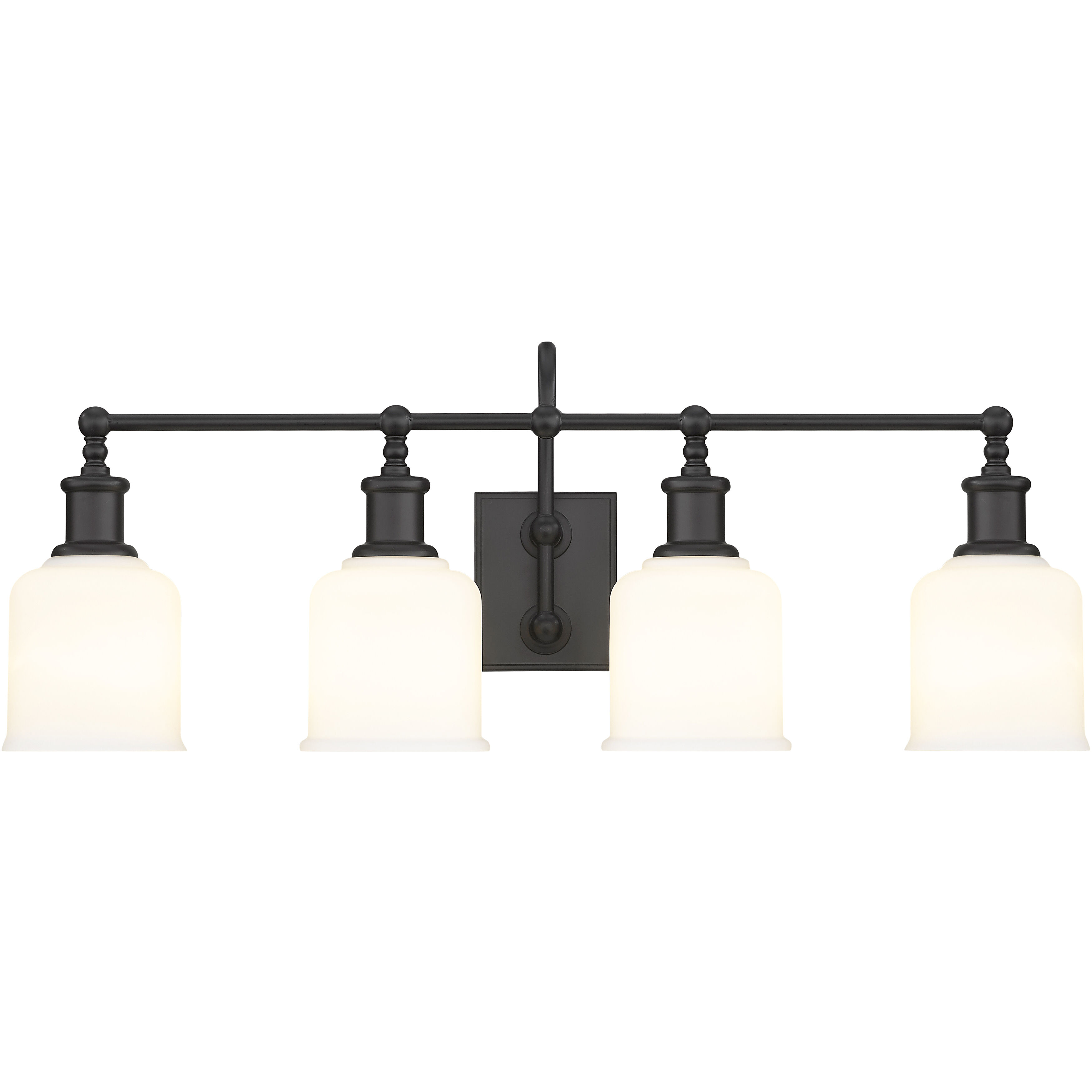 Bryant 4 Light 32 inch Matte Black Vanity Wall Light