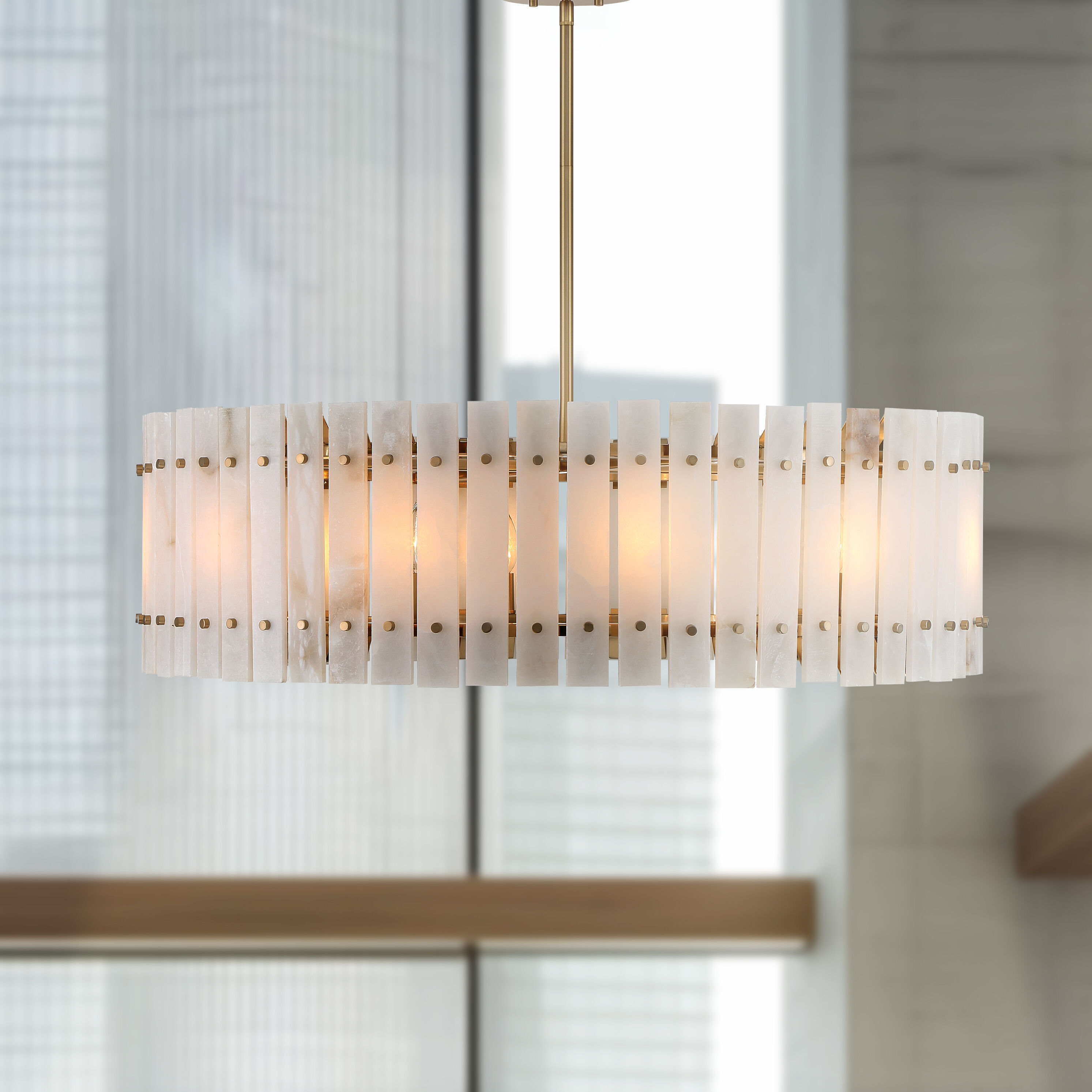 Bardon 12 Light 36 inch Celeste Brass Pendant Ceiling Light