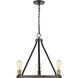 Kirkland 3 Light 20 inch Rustic Mahogany Chandelier Ceiling Light