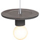 Radiance Collection 1 Light 8 inch Gloss Grey Pendant Ceiling Light