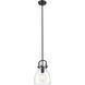 Newton Newton Bell 1 Light 8 inch Matte Black Mini Pendant Ceiling Light