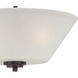 Pittman 2 Light 15 inch Sienna Bronze Semi Flush Mount Ceiling Light