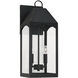 Burton 2 Light 21 inch Black Outdoor Wall Lantern
