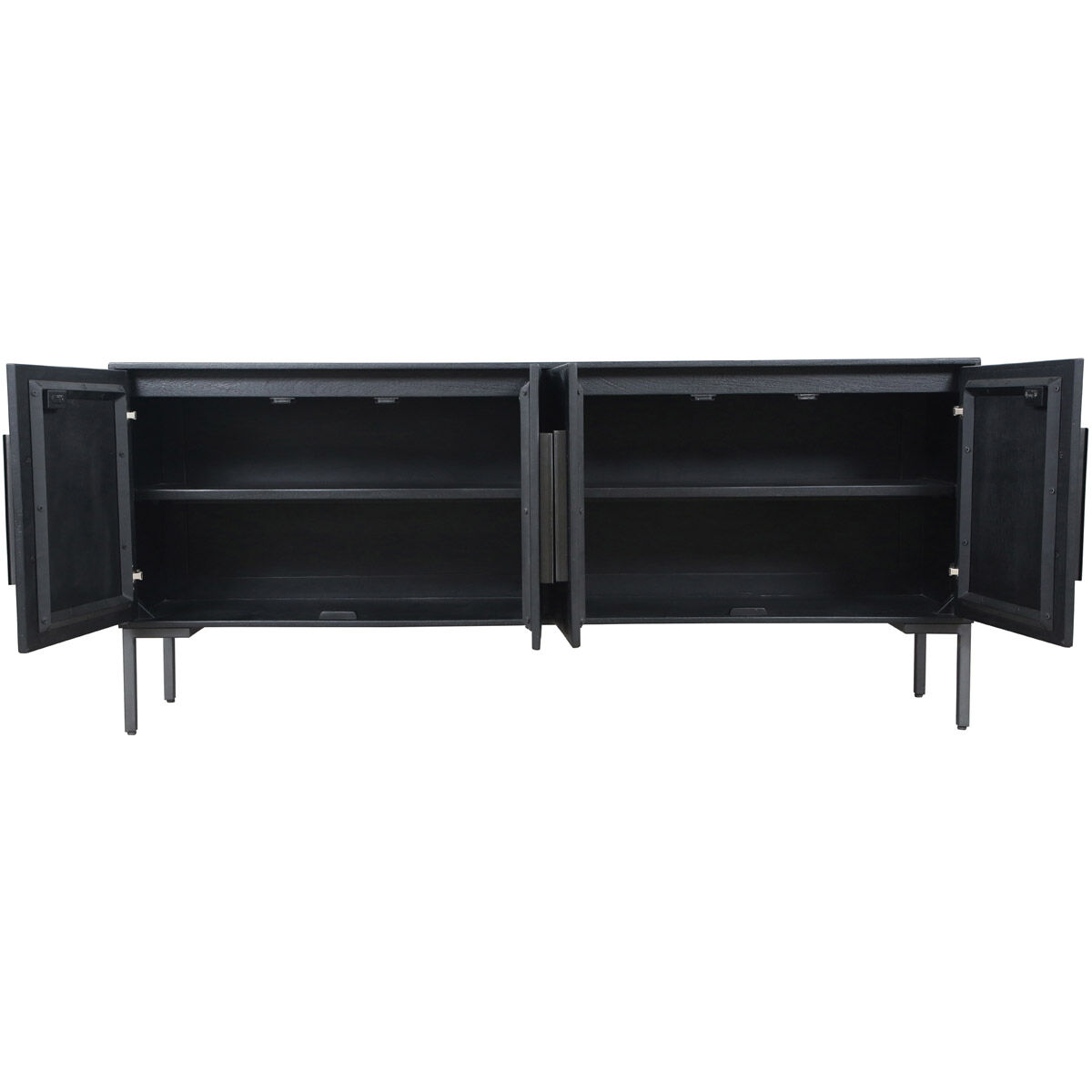 Fishbone 77 X 16 inch Black Sideboard