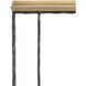 Boyles 24 X 20 inch Antique Brass and Black C Table