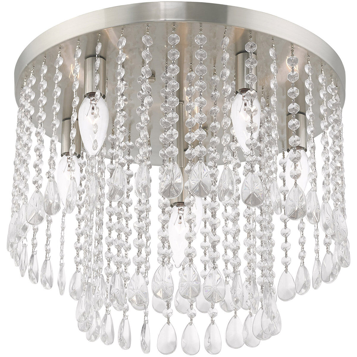 Elizabeth 6 Light 18 inch Brushed Nickel Flush Mount Ceiling Light