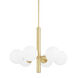 Stella 6 Light 28 inch Aged Brass Chandelier Ceiling Light