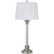 Ruston 32 inch 150.00 watt Brushed Steel Table Lamp Portable Light
